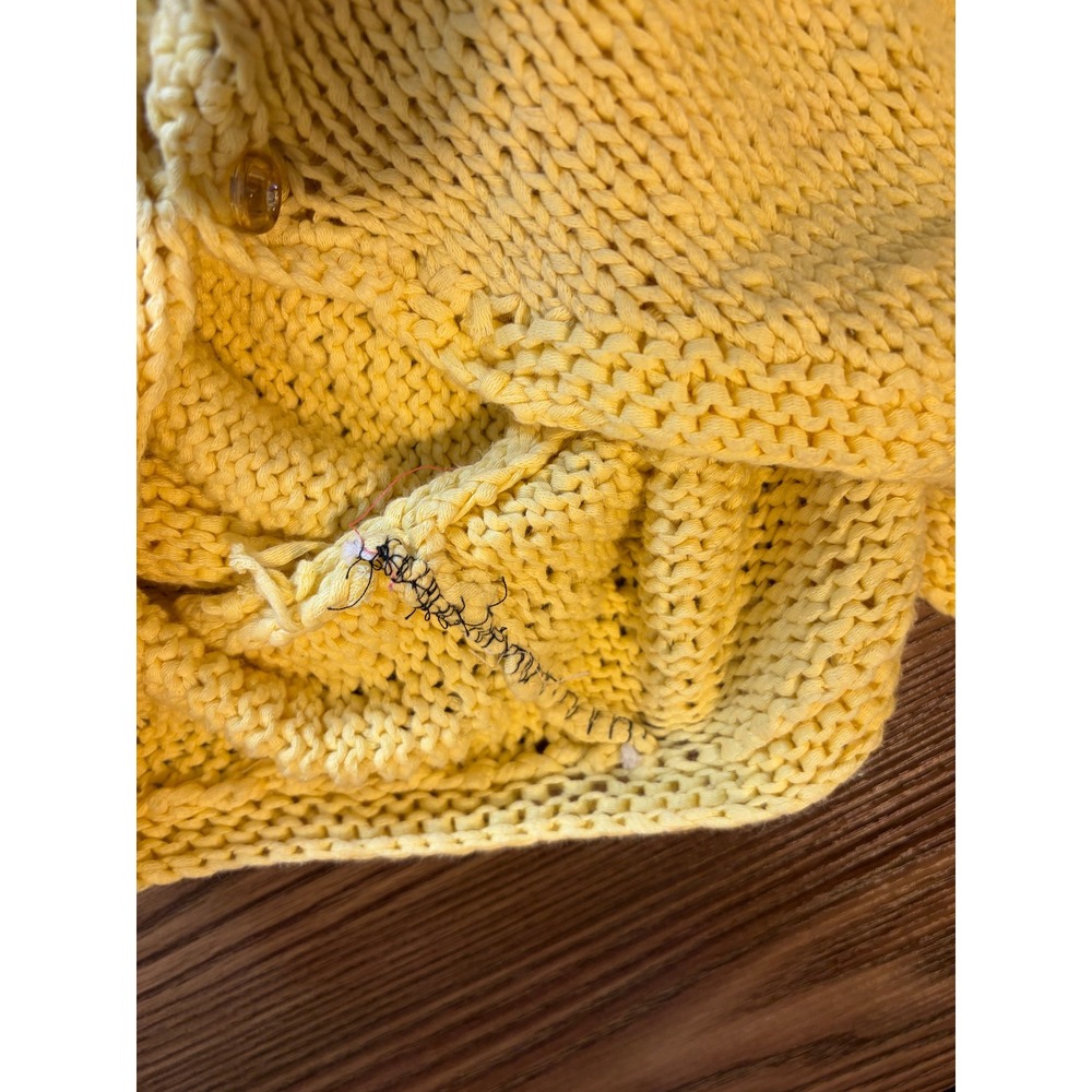 Handmade Yellow Knit Bolero Cardigan Asymmetrical Artsy Cottagecore‎ Sweater - Picture 9 of 9